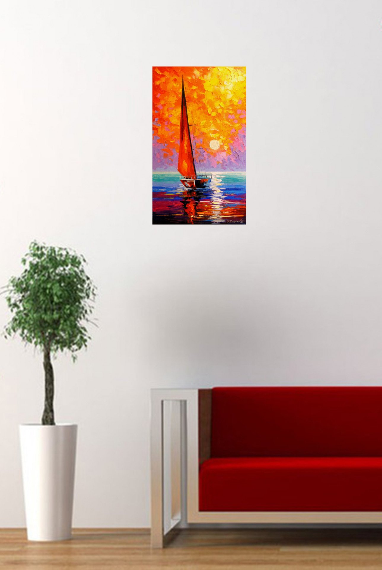 Sailboat at dawn - order