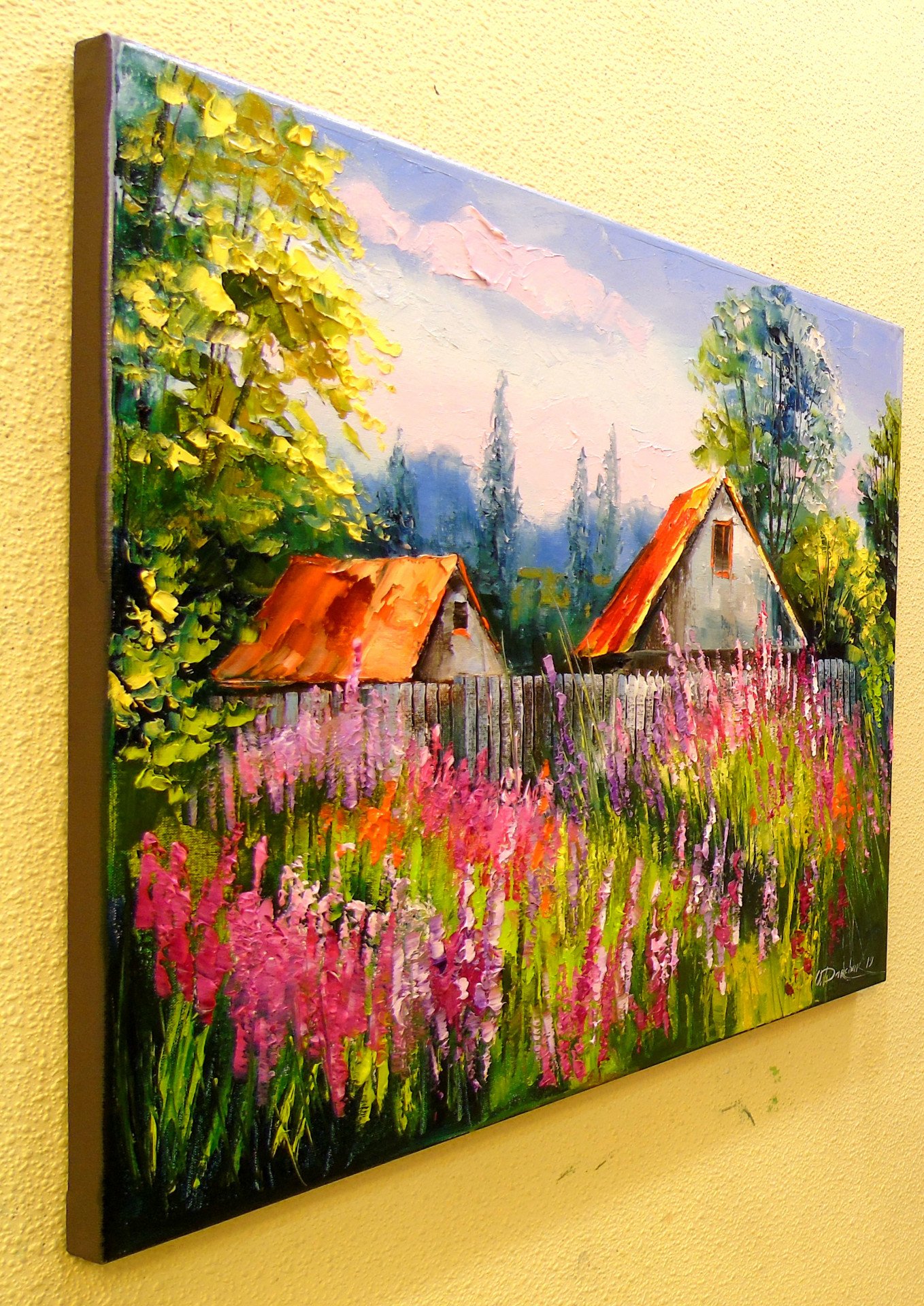 In the summer in the village - painting