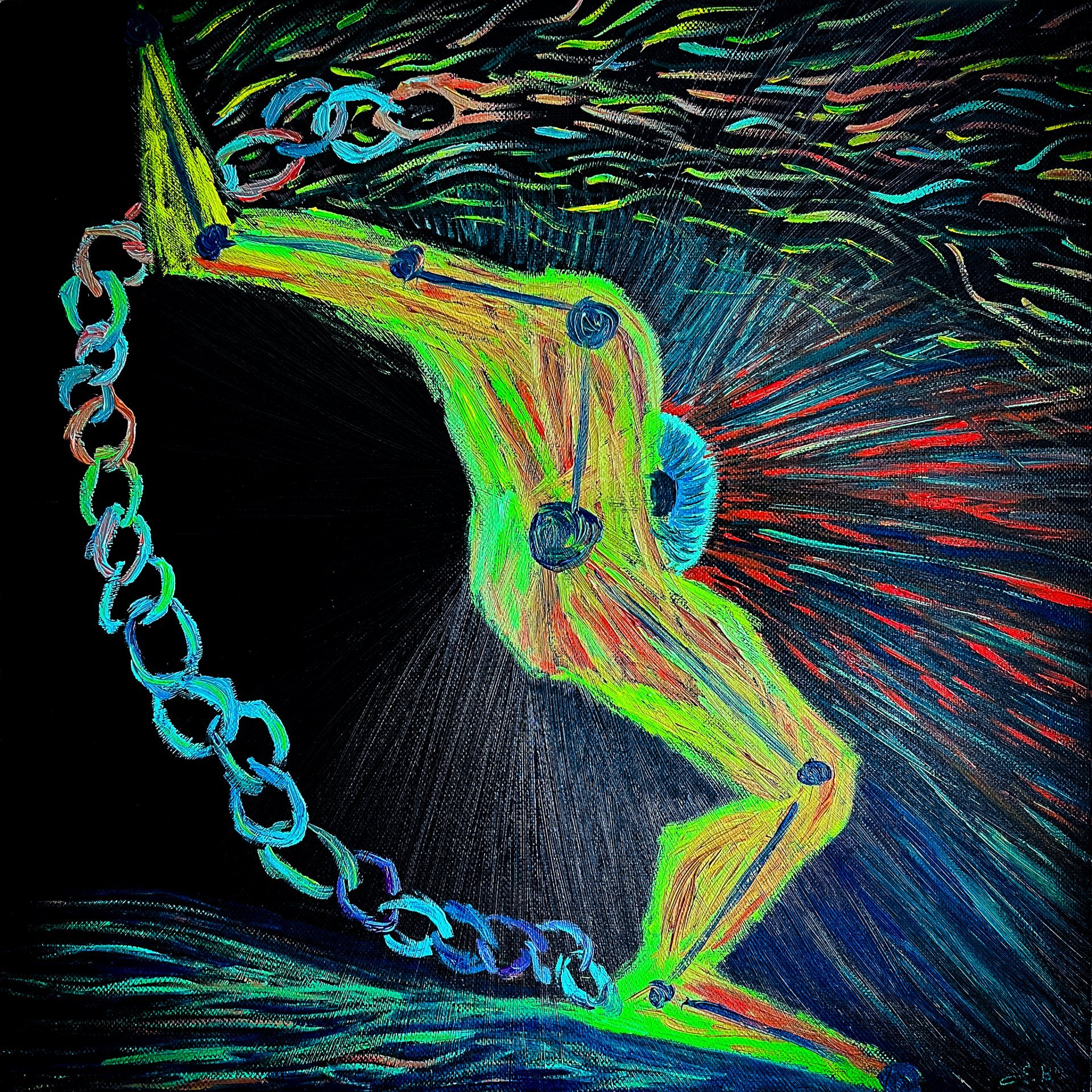 Bright Running Painting by Serj. - Jose Art Gallery