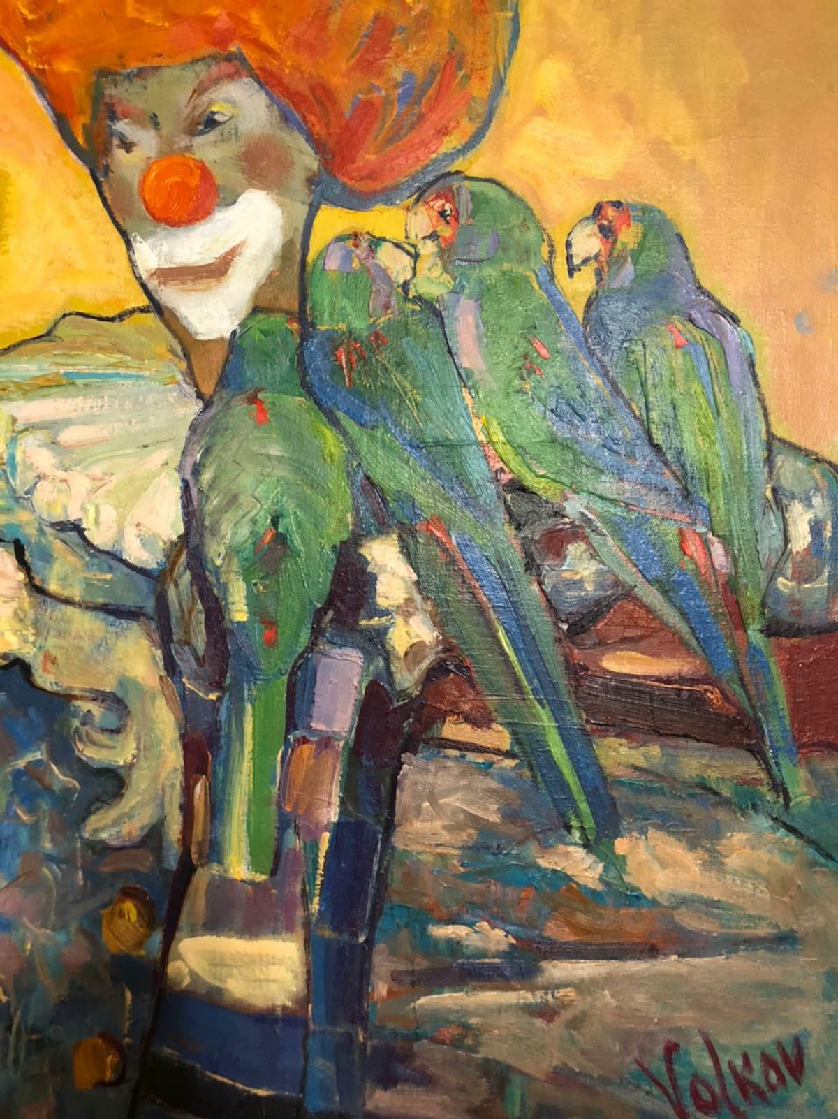 Clown with parrots - buy