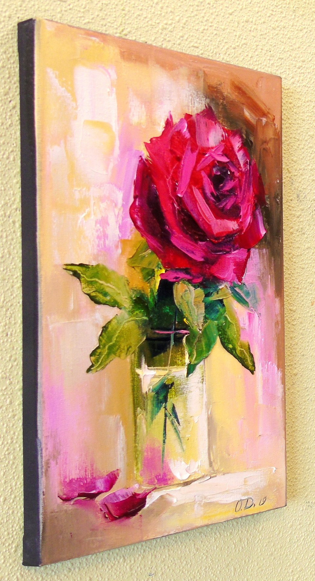 Fresh rose - painting