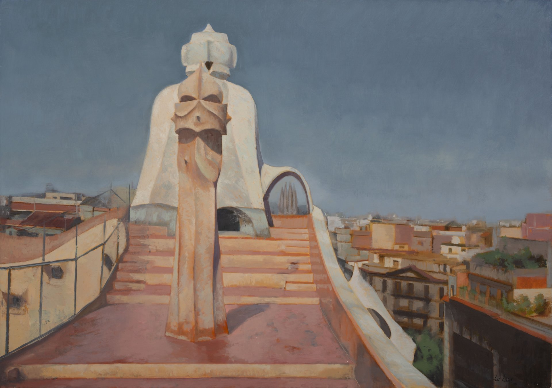 Quarry IV. (Rooftop). Painting by Juan Álvarez Cebrián