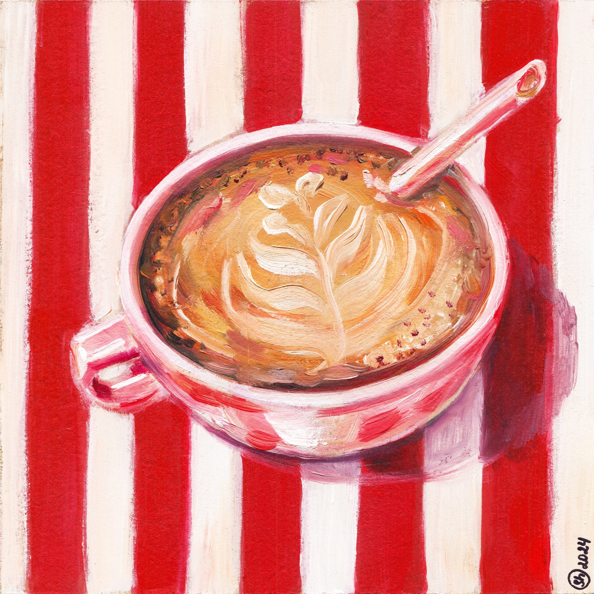 retro-coffee-bliss-aesthetic-coffee-art-painting-by-oksana-shevchenko