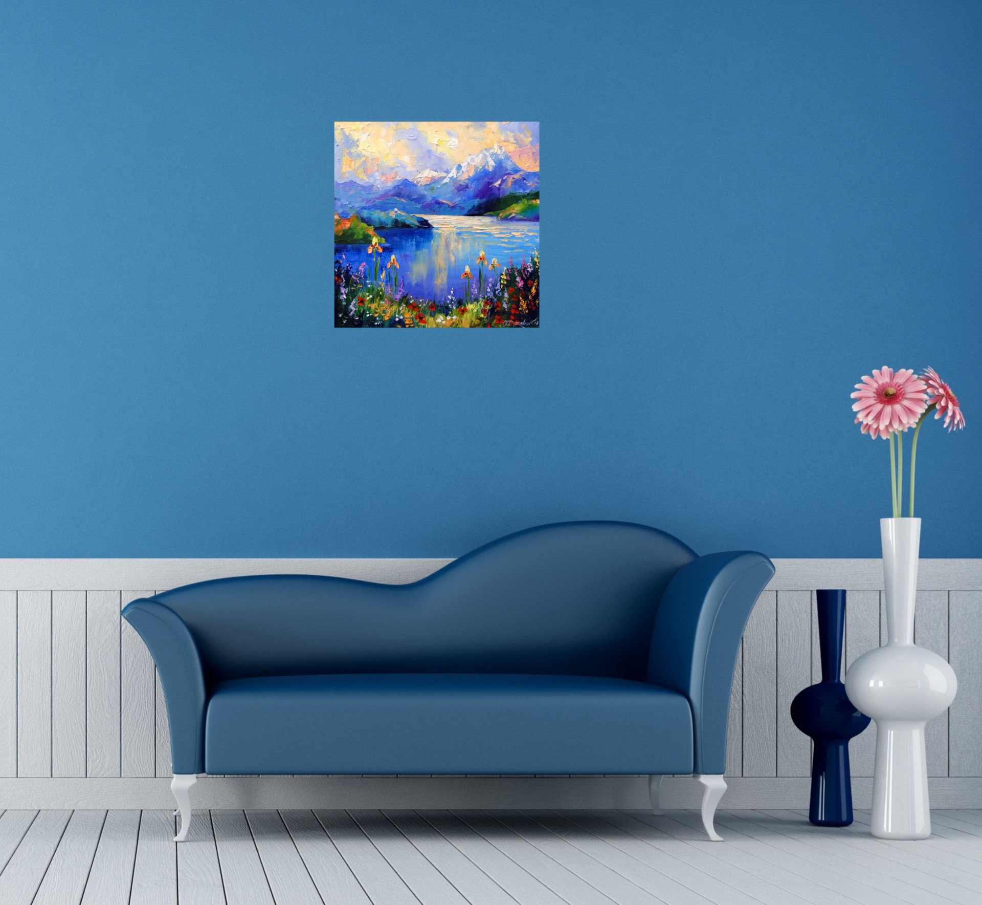 Flowers on the shore of a moun - order