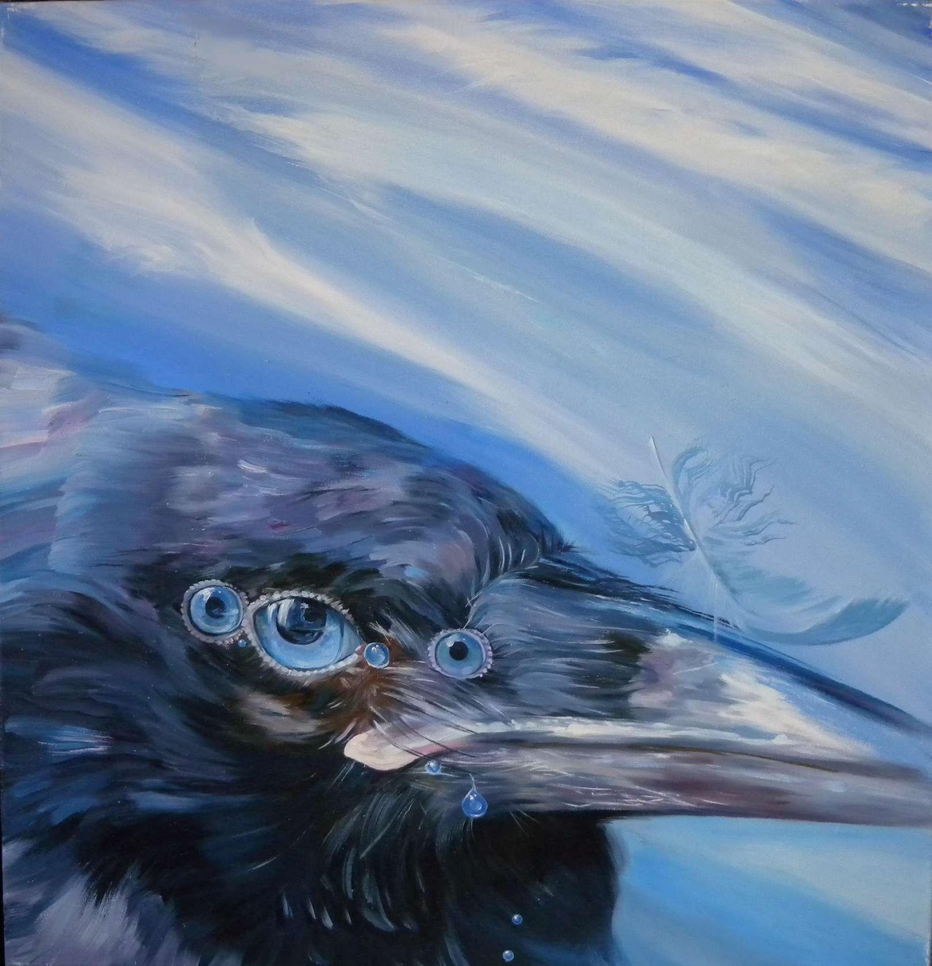 Secrets of the Crow. Dreaming in Surrealism Painting by Maryna