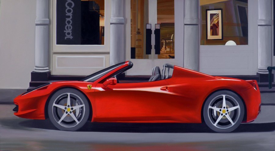FERRARI 458 SPYDER Painting by Francesco Capello
