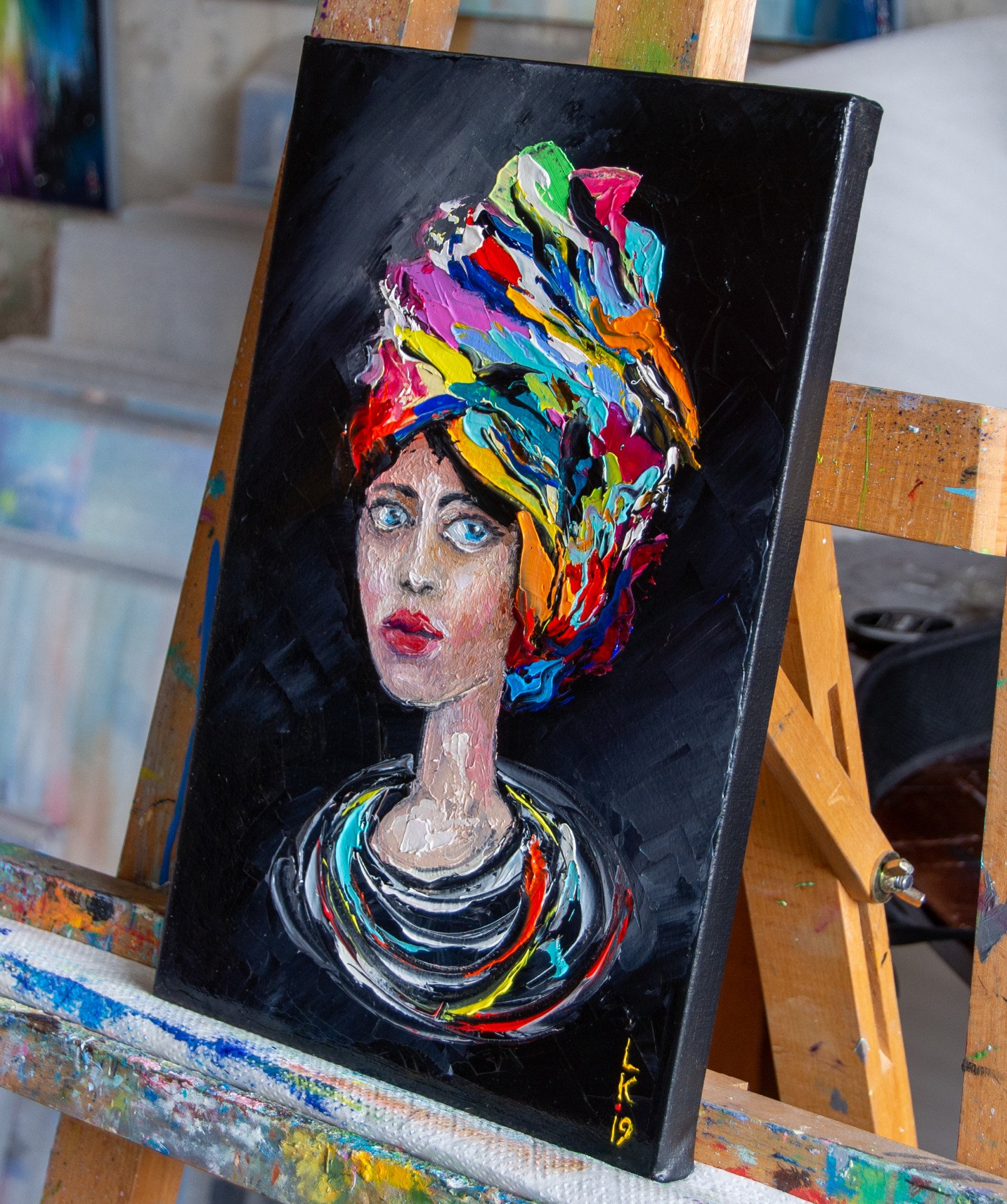 PORTRAIT OF GIRL IN TURBAN - buy