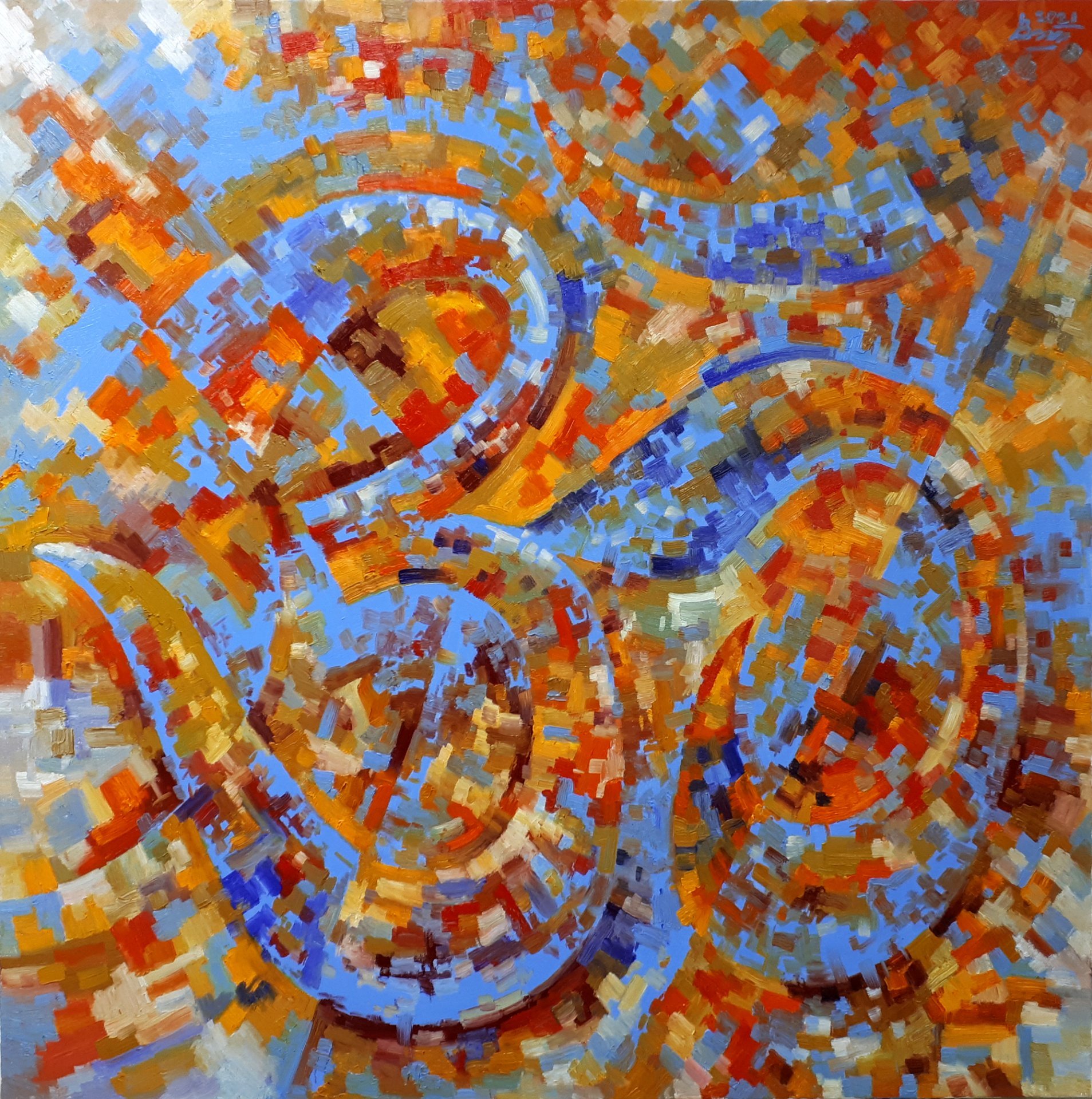 Mosaic Zen Painting by Serhii Voichenko - Jose Art Gallery