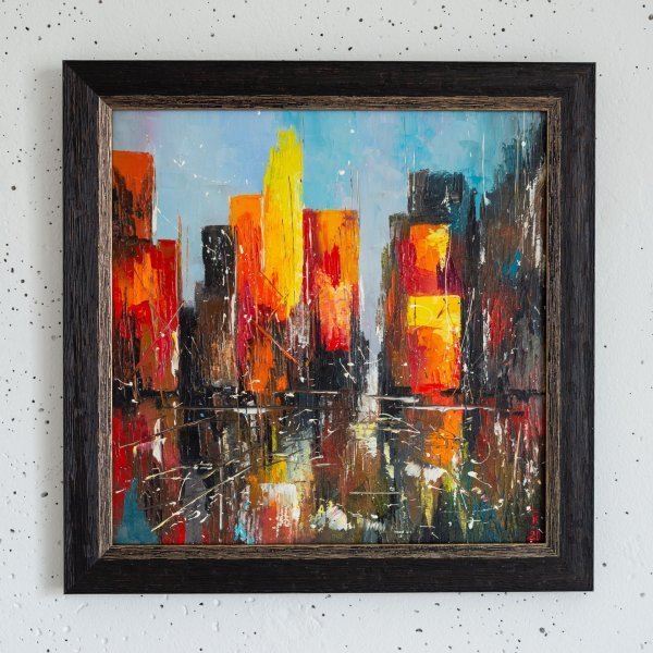 HOT DAY IN THE CITY (framed) Painting by Liubov Kuptsova