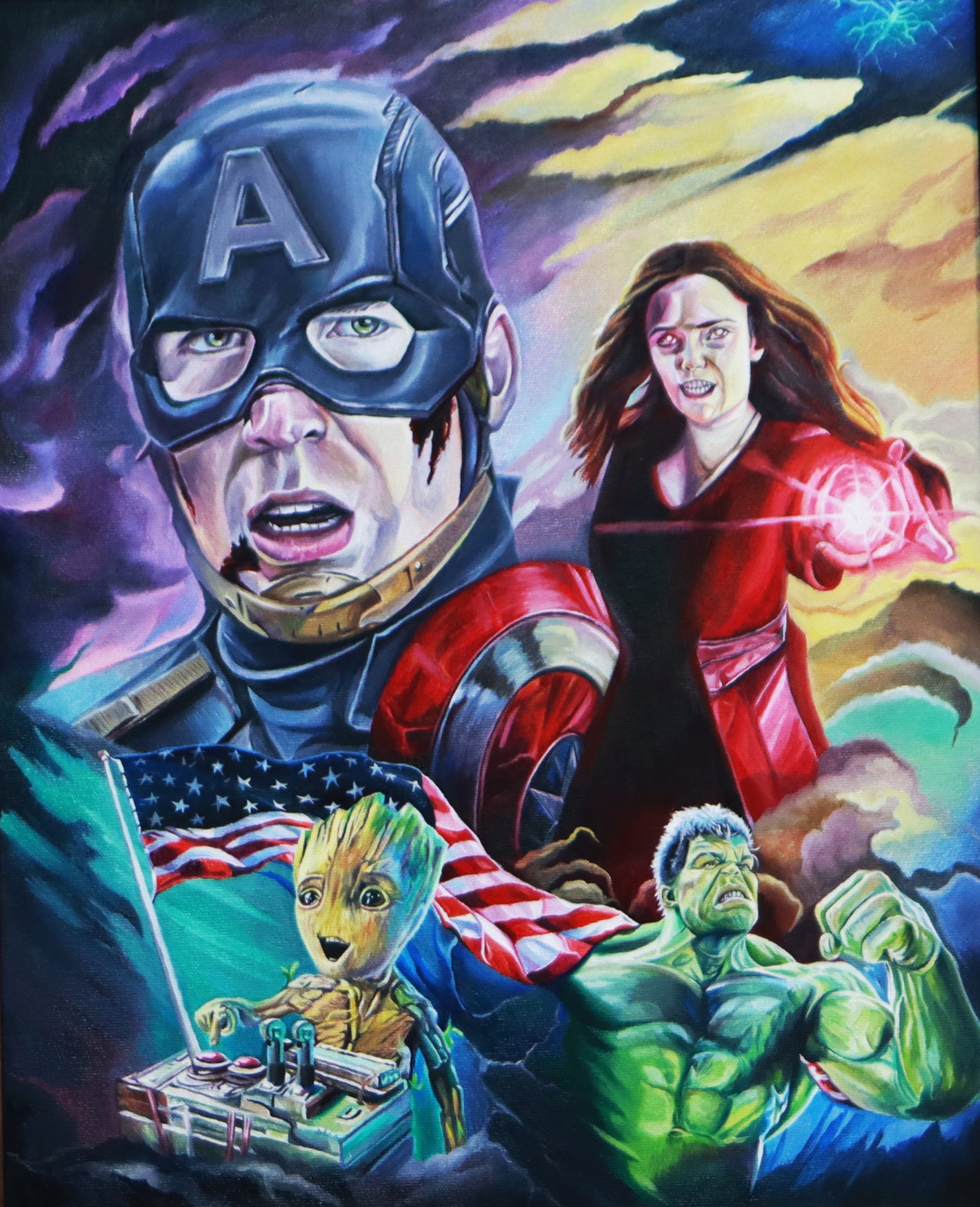 Avengers Painting by Ingitattoo - Jose Art Gallery display picture 1