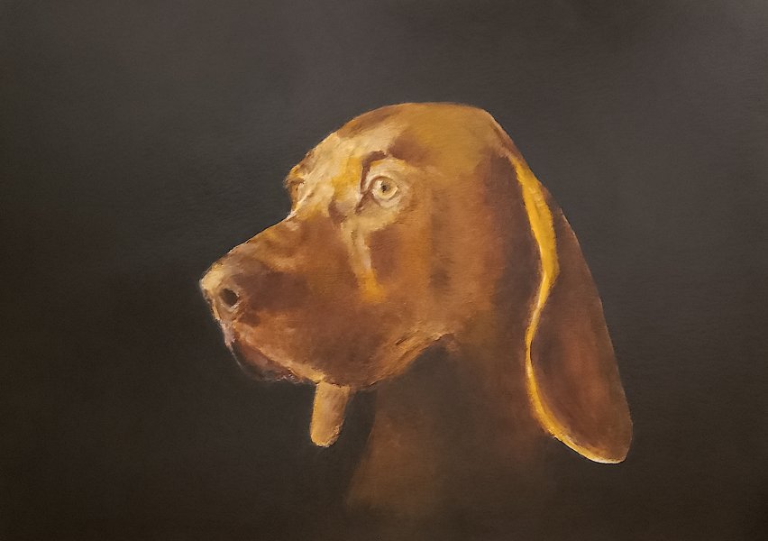 The Red Dog Painting by Hannah Fox-Harper Jose Art Gallery