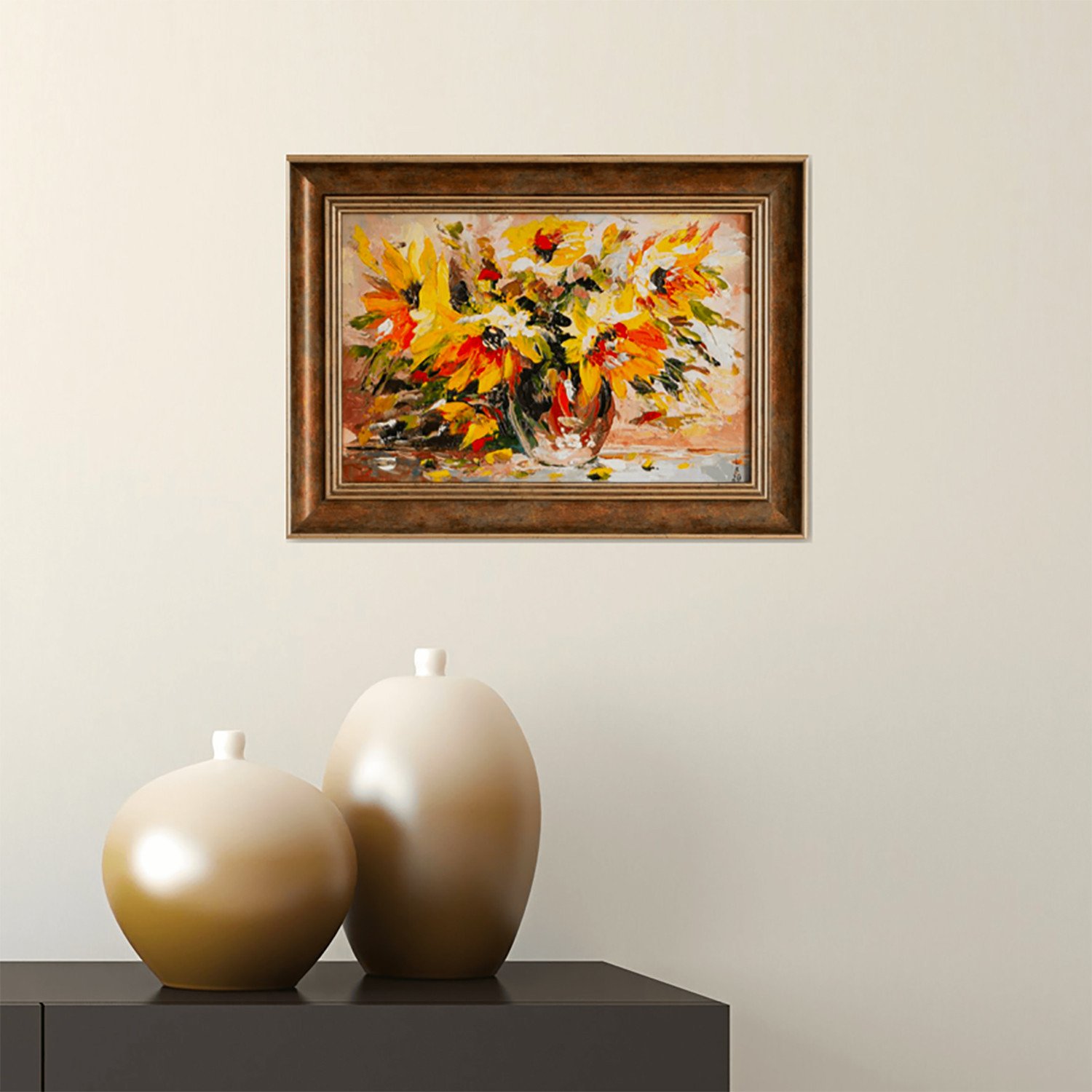 Yellow flowers (framed) - buy online
