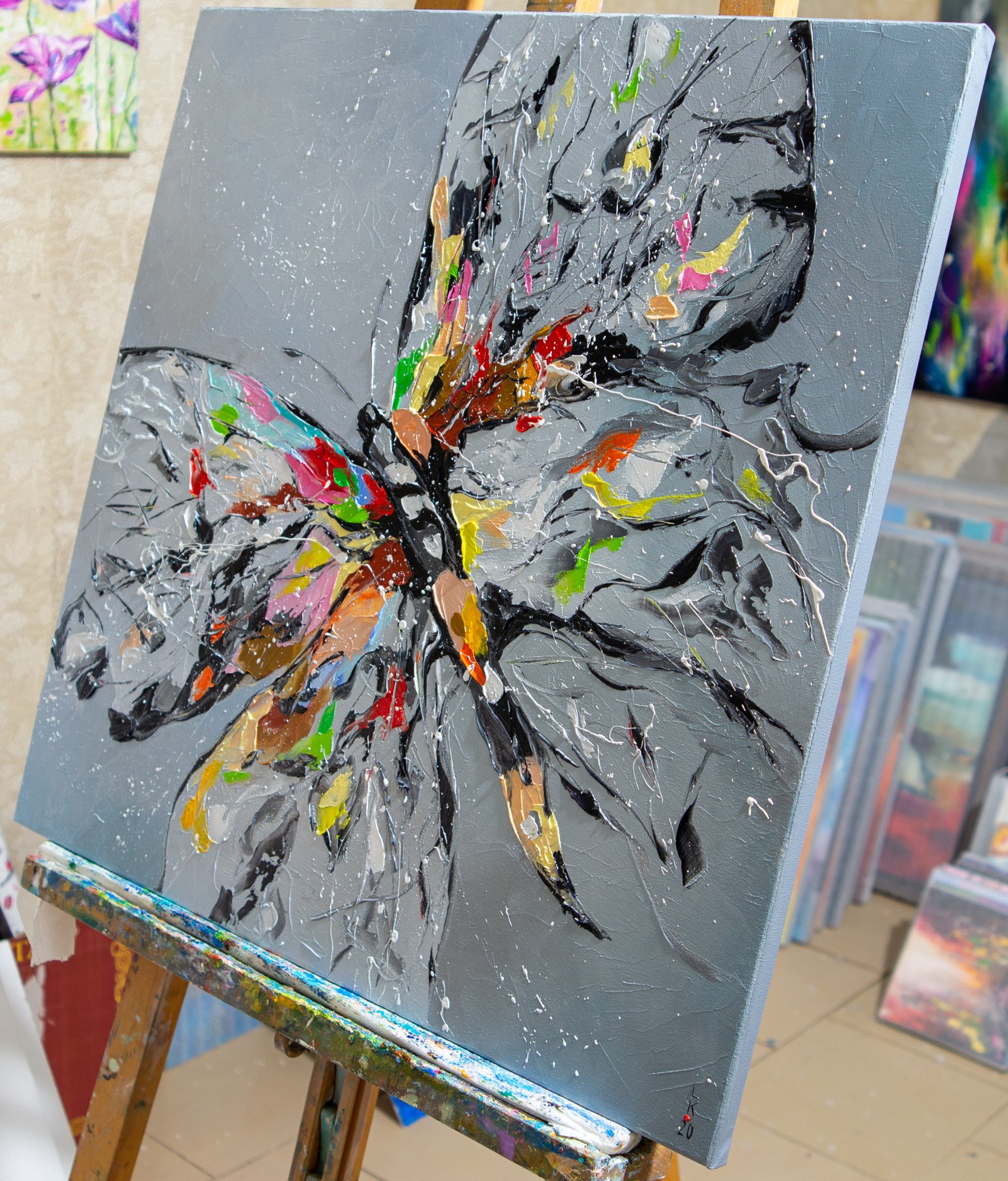 Butterfly on grey - buy