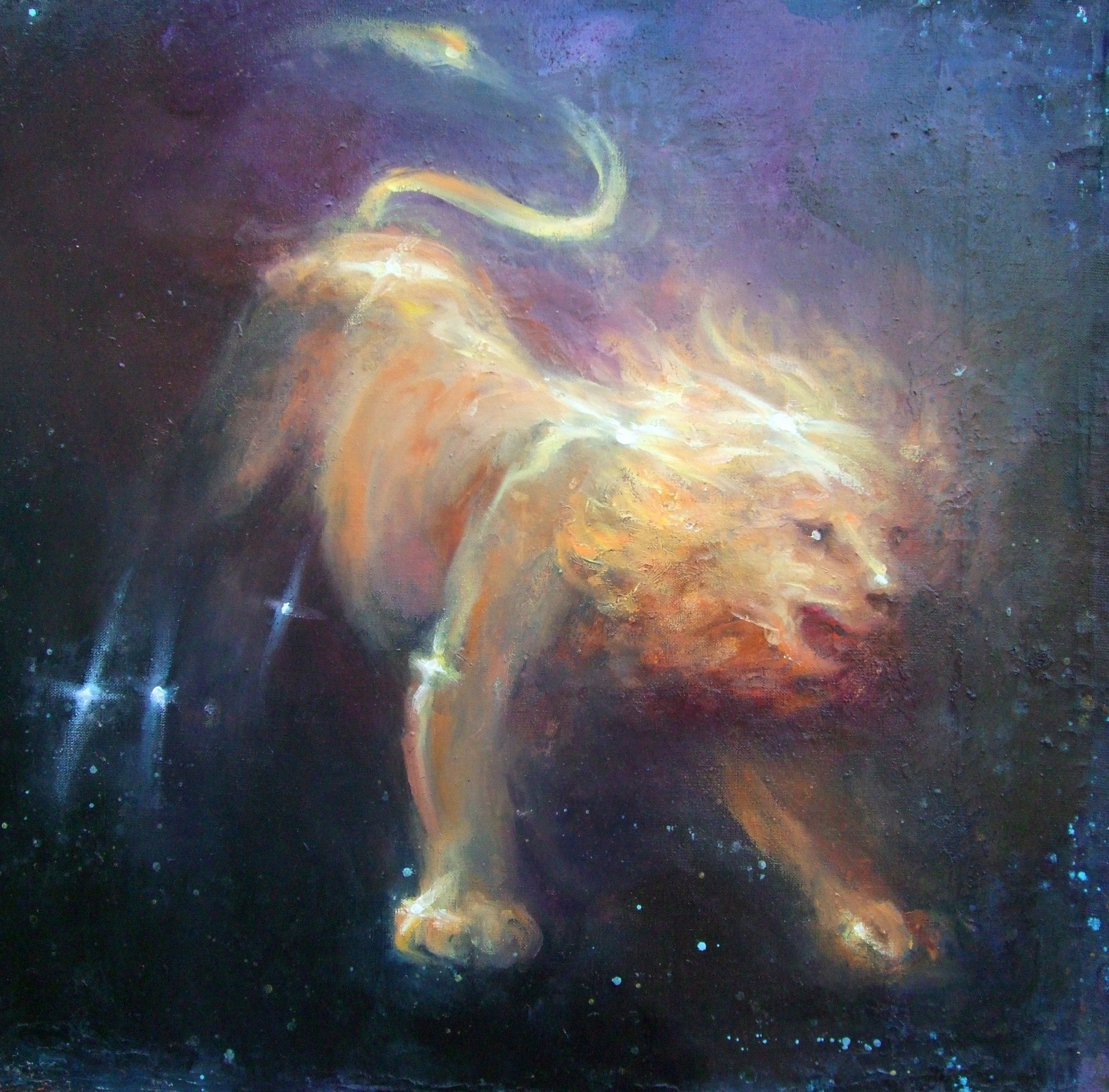 Leo constellation Painting by Olena Samoilyk