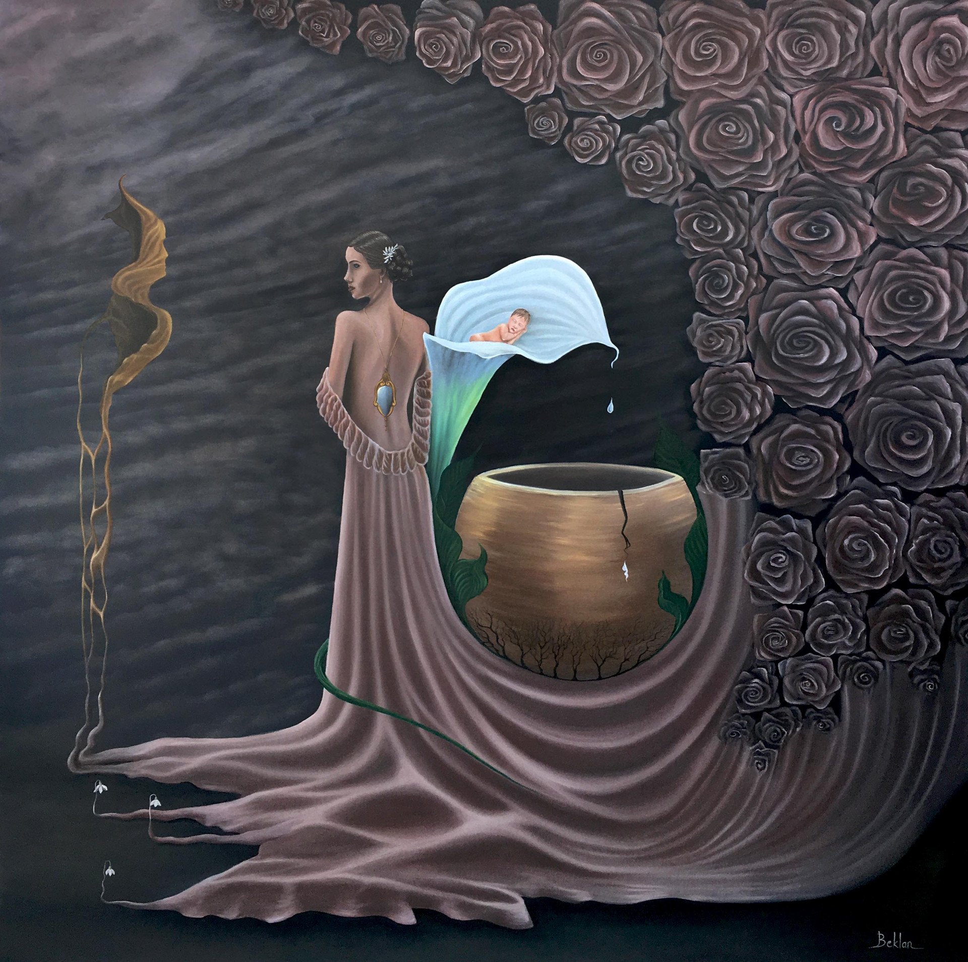 Woman's Roots Sculpture - Beklan Kizilcay - Jose Art Gallery