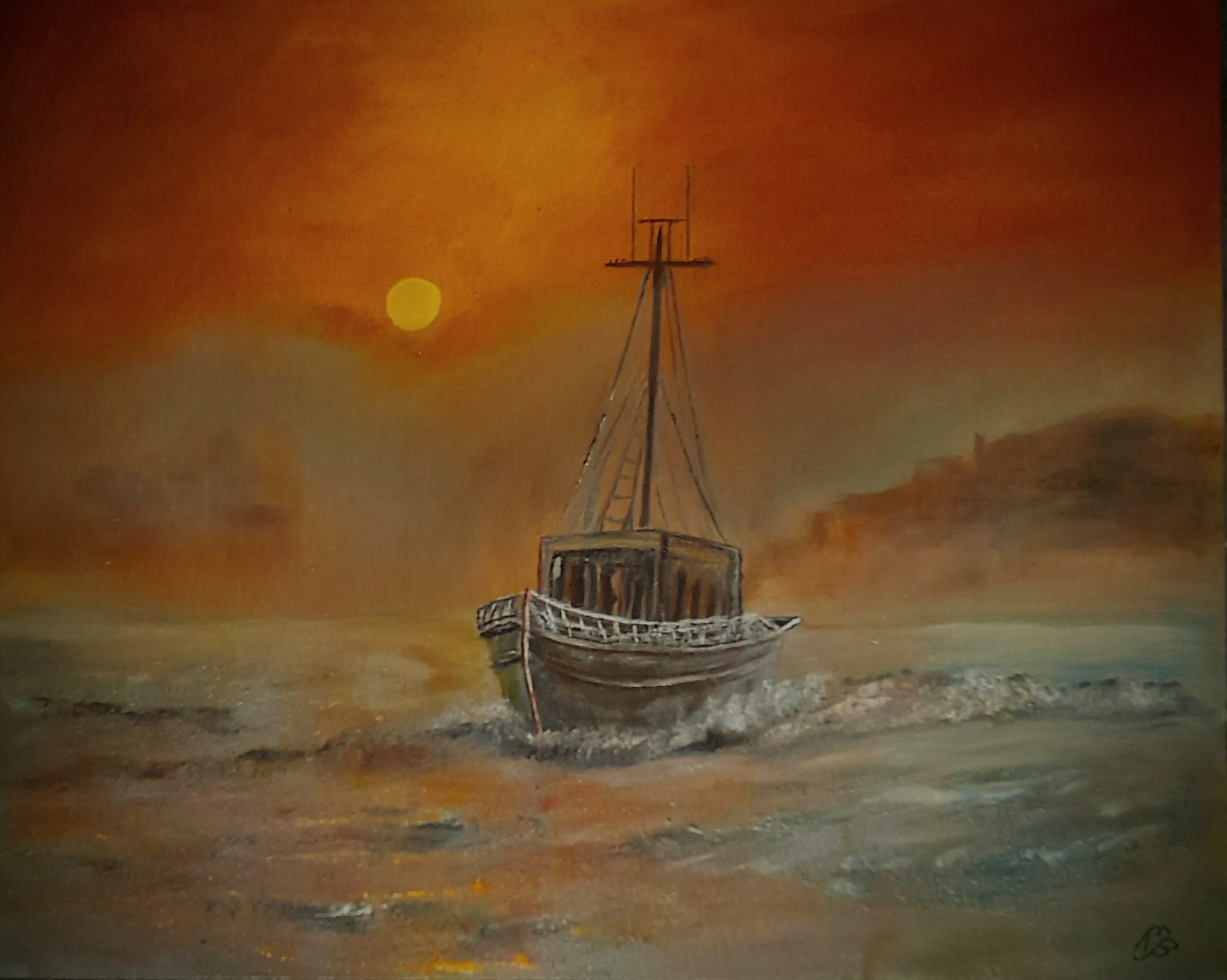 The Flying Dutchman Painting by Roser JB - Jose Art Gallery
