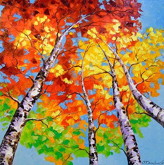 Painting "Небесные березы" | Artist Olha Darchuk | Jose Art Gallery
