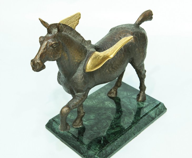 Imagem adicional 4: Arte nova Escultura mitológica Escultura "Asas Douradas de Pégaso", escultor Volodymyr Mykytenko Bronze 