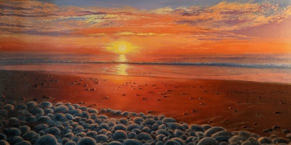 Evening Sunset Light: Seas