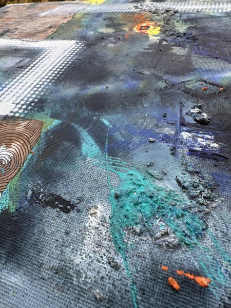 Immagine aggiuntiva 2: Astrattismo Interno Pittura "Il Decimo", pittore Noumenona tecnica mista tela 