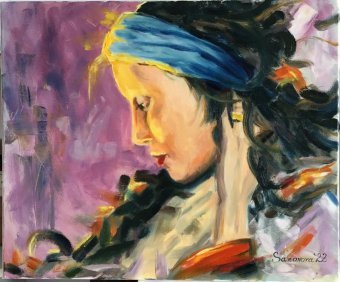 Живопись "Рядом", живописец Anastasiia Sazonova масло холст в Jose Art Gallery
