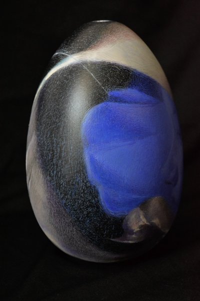 Additional view 3: Surrealism Portrait Painting Out of Space by painter Mysterious Easel acrylic wood 