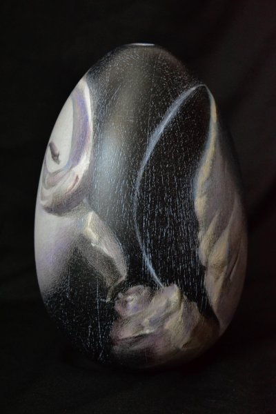 Additional view 5: Surrealism Portrait Painting Out of Space by painter Mysterious Easel acrylic wood 