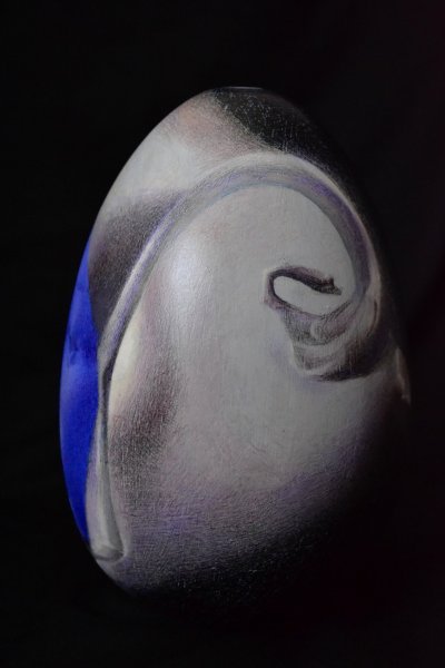 Additional view 6: Surrealism Portrait Painting Out of Space by painter Mysterious Easel acrylic wood 