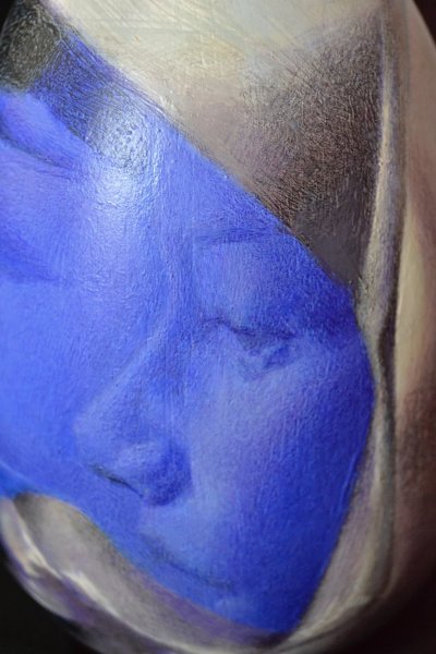 Additional view 7: Surrealism Portrait Painting Out of Space by painter Mysterious Easel acrylic wood 