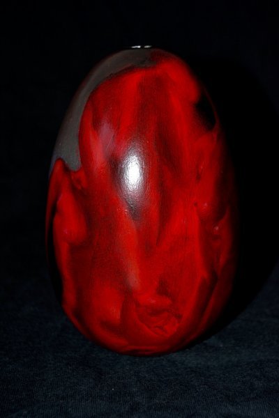 Additional view 2: Surrealism Nude Painting Shell Shape in Red by painter Mysterious Easel acrylic wood 