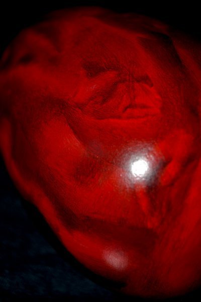 Additional view 6: Surrealism Nude Painting Shell Shape in Red by painter Mysterious Easel acrylic wood 