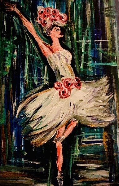 Masked Dance: Balance and Strength Painting by iren mihaylova