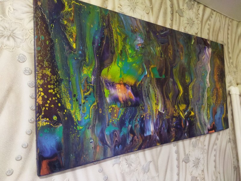 Дополнительное изображение 1: Абстракционизм Бытовой Живопись "Сияние" живописец Алексей Египцев акрил дерево 