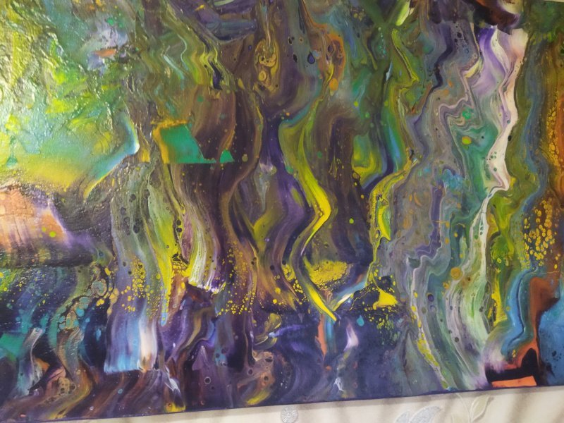 Дополнительное изображение 3: Абстракционизм Бытовой Живопись "Сияние" живописец Алексей Египцев акрил дерево 