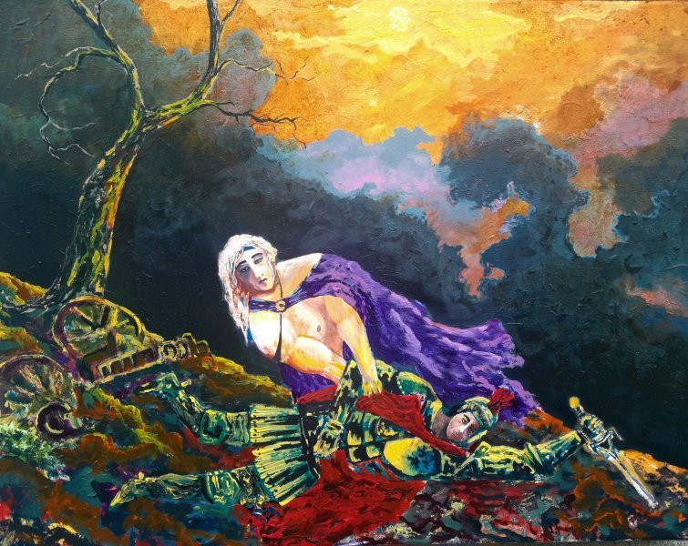 Painting Fight for life Painting by Anton Zapotochny(Dovzhenko)