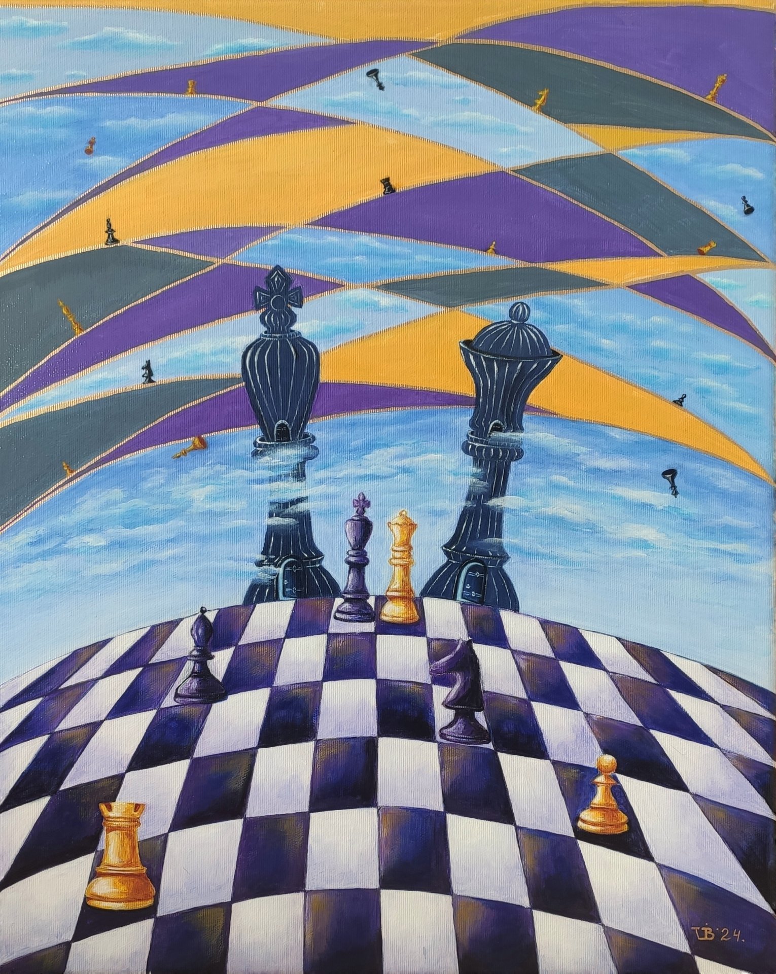 Game and Strategy. Drawing - Iryna Baranova