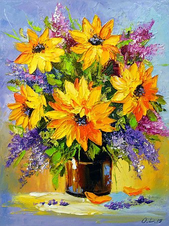 Painting "Букет подсолнухов" | Artist Olha Darchuk | Jose Art Gallery