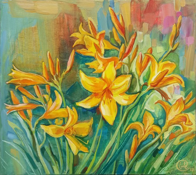 And the flowers will bloom again! Painting by Irina Andreeva