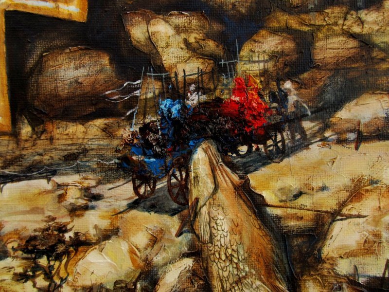 Additional view 6: Conceptual History Painting Noah: Ancient Symbols and Eternity by painter Serhiy Roy oil canvas 