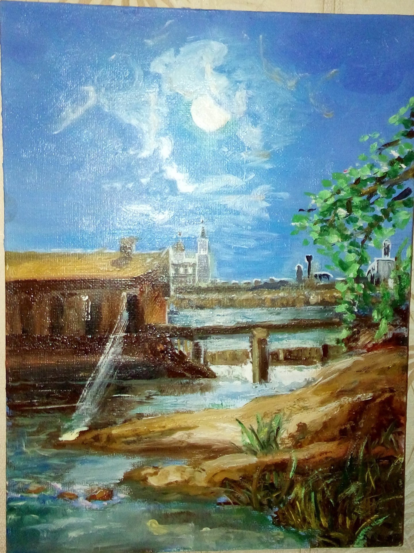 Mystical river Painting by Leongina Yusukhno