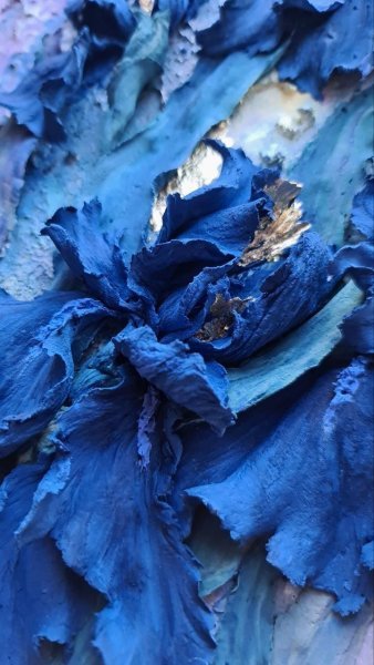 Додаткове зображення 6: Абстракція Портрет Скульптура "Синя Магія Ірисів: Гармонія Квітів", скульптор Olga Markova Глина 