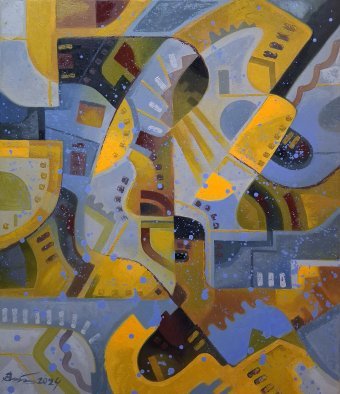 Pintura "Stained glass autumn", pintor Serhii Voichenko óleo lienzo en Jose Art Gallery