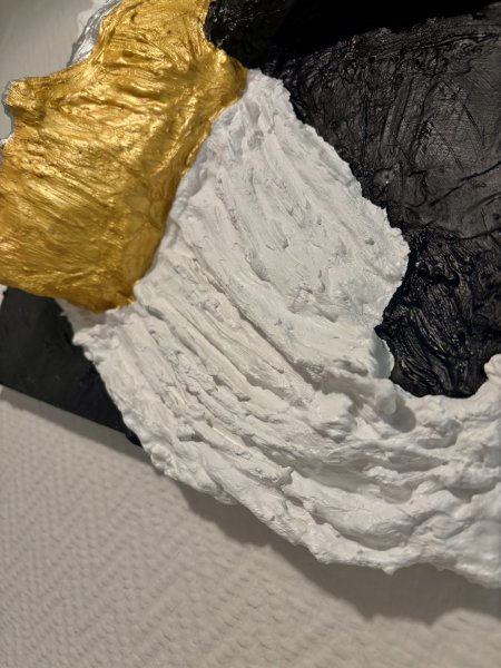 Additional view 2: Abstract Interior Painting Abstract Plaster Relief by painter Katrina acrylic plaster 