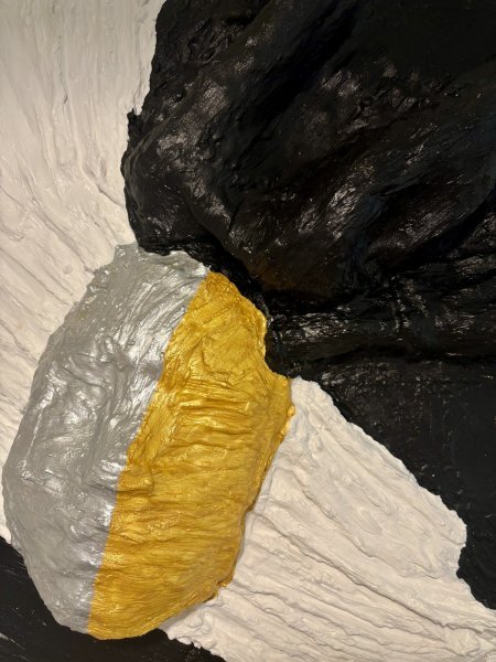 Additional view 4: Abstract Interior Painting Abstract Plaster Relief by painter Katrina acrylic plaster 