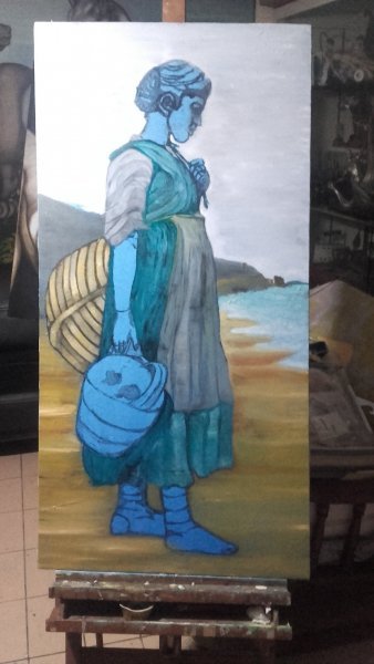 Additional view 5: Figurative Marine Art Painting Maiori Homages: Nature and Tradition by painter APA oil canvas 