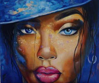 Живопись "Тайна Африки", живописец Юліанна Тулінова масло холст в Jose Art Gallery