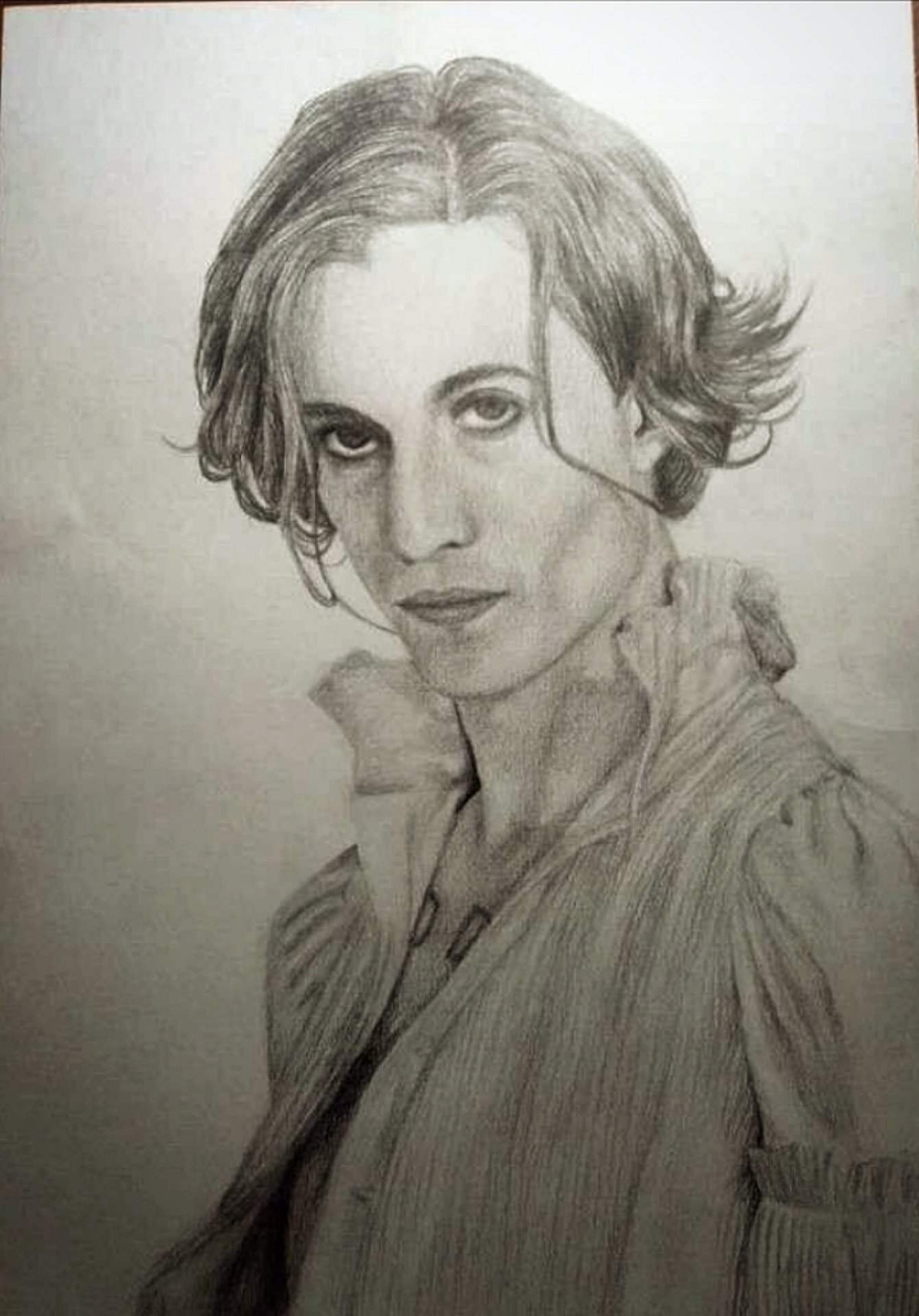 Portrait in pencil Drawing - Janna Lemann - Jose Art Gallery