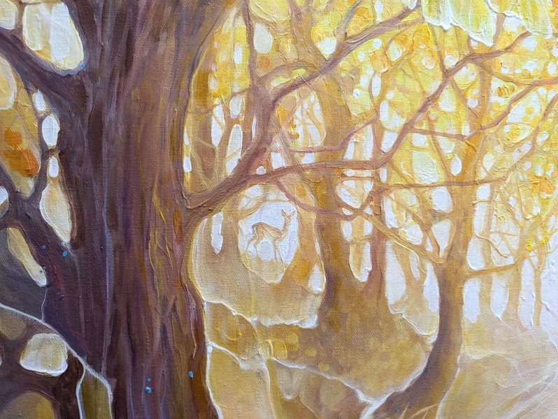 Additional view 3: Modern Landscape Painting Once Upon a Time by painter Gill Bustamante oil canvas 