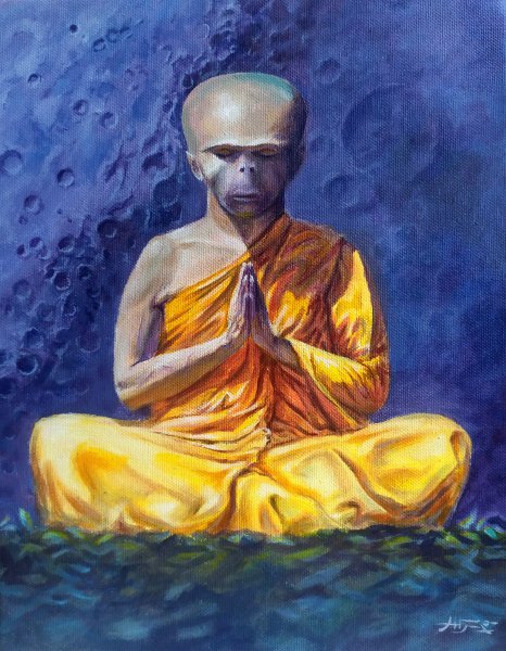 Monk Painting by Anton Amit - Jose Art Gallery