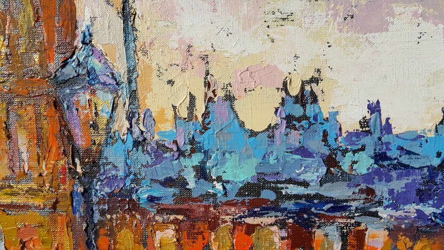 Rainy London Painting by Viktoria Lapteva - Jose Art Gallery
